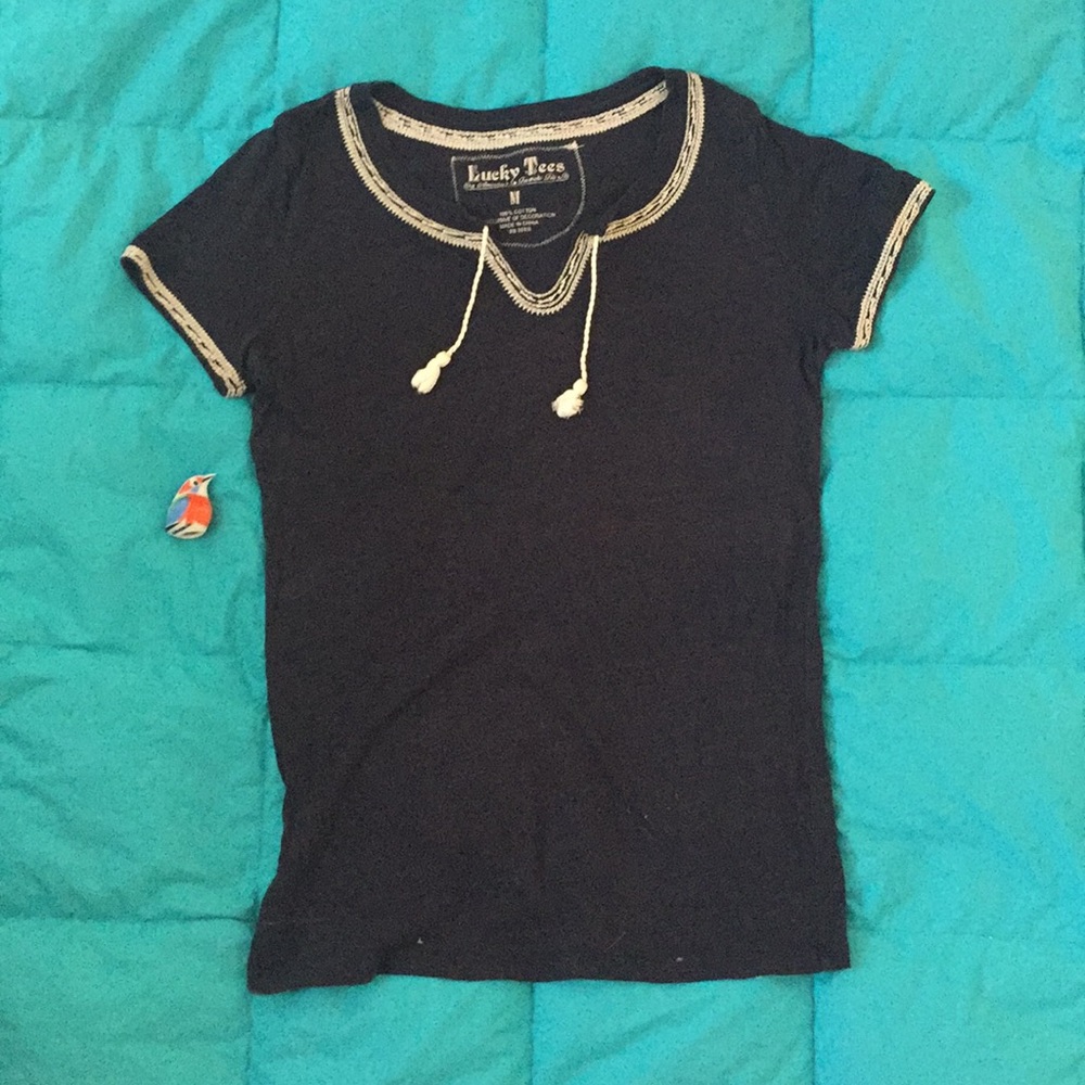 Lucky embroidered t-shirt size M
